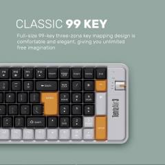 ALCATROZ BT5.3/2.4G MULTI-DEVICE RECHARGEABLE KEYBOARD TETRIZ AIR 3 AUTUMN BLACK