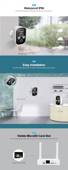 SRIHOME LOW POWER BATTERY SECURITY CAMERA SYSTEM 3MP