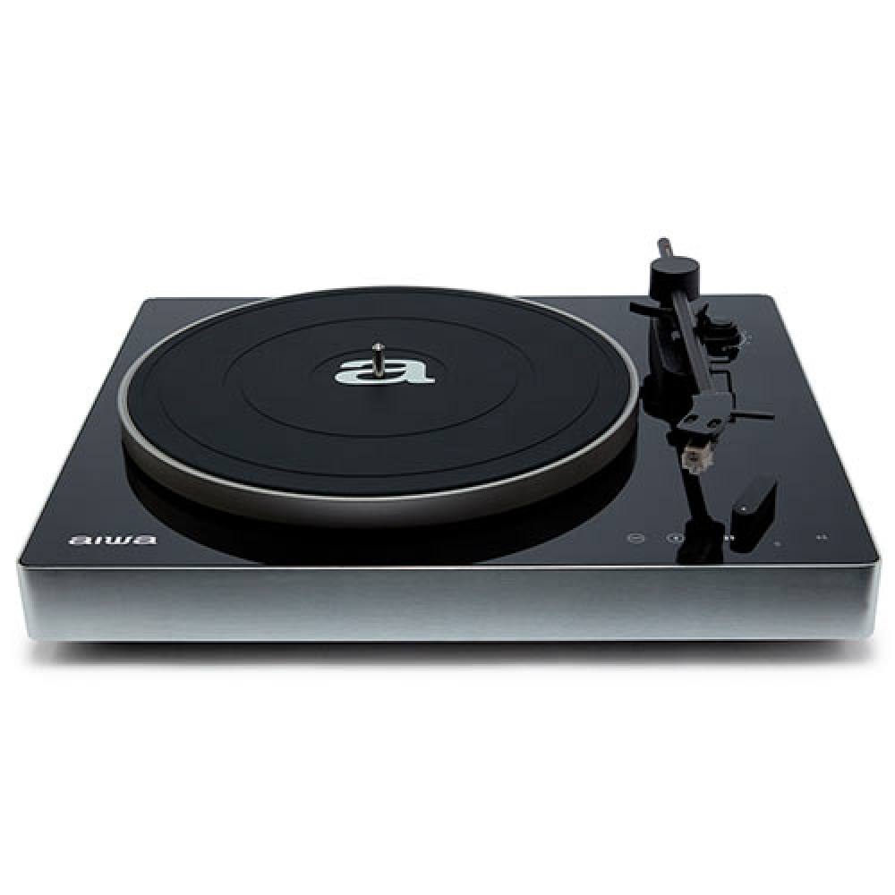 AIWA PREMIUM BELT-DRIVE TURNTABLE WITH PHONO PRE-AMP BLACK REFURBISHED