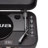 AIWA VINTAGE TURNTABLE IN LEATHER BRIEFCASE WITH 2 WAY BLUETOOTH , USB-MP3 PLAYER & RECORDER DARK SILVER