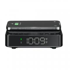 AIWA ALARM CLOCK RADIO WITH WIRELESS CHARGING 5W BLACK