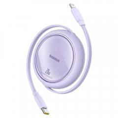 Baseus Retractable USB-C to Lightning Cable 20W Μώβ 1m (P10364501511-00) (BASP10364501511-00)