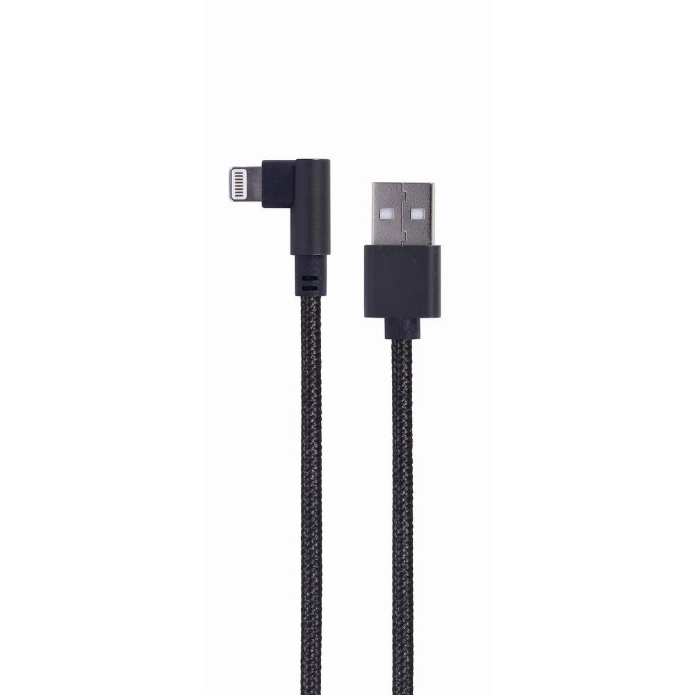 Gembird Braided USB to Lightning Cable Μαύρο 0.2m (CC-USB2-AMLML-0.2M) (GEMCC-USB2-AMLML-0.2M)