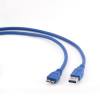 Gembird Regular USB 3.0 to micro USB Cable Μπλε 0.5m (CCP-MUSB3-AMBM-0.5M) (GEMCCP-MUSB3-AMBM-0.5M)