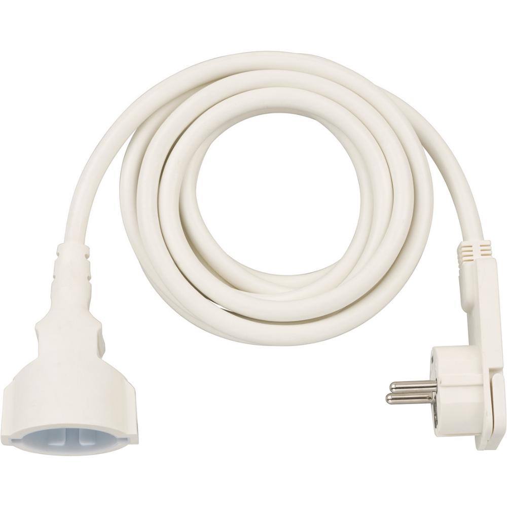 Brennenstuhl Quality Plastic Extension Cable with Flat Plug 3m H05VV-F3G1.5 white (1168980230) (BNN1168980230)