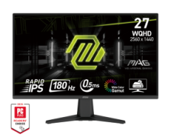 MSI MONITOR GAMING MAG 275QF, FLAT RAPID IPS WQHD, 27", 16:9, 300CD/M2, 1000:1, 0.5MS, 180Hz, 2560x1440, 2xHDMI/ 1xDP/ HP OUT, B