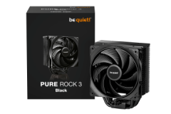 BEQUIET CPU AIR COOLER PURE ROCK 3 BLACK BK039, 190W TDP, INTEL SOCKET LGA 1851/1700/1200/1150/1151/1155, AMD AM4/AM5, 120MM PWM