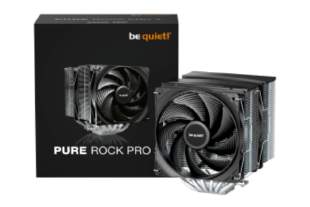 BEQUIET CPU AIR COOLER PURE ROCK PRO 3 BK041, 250W TDP, INTEL SOCKET LGA 1851/1700/1200/1150/1151/1155, AMD AM4/AM5, DUAL 120MM